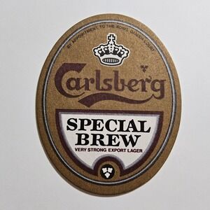 Carlsberg Special Brew Beer Coaster Barware Danish Lager Advertising‎